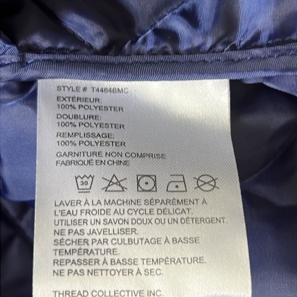 BADGLEY MISCHKA Quilted Shacket In Navy NWT Size XS/TP - Picture 8 of 8